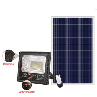 25w 150w luzes postas solares exteriores solares da segurança da luz de inundação 80lm/w de 300 watts 3.7V