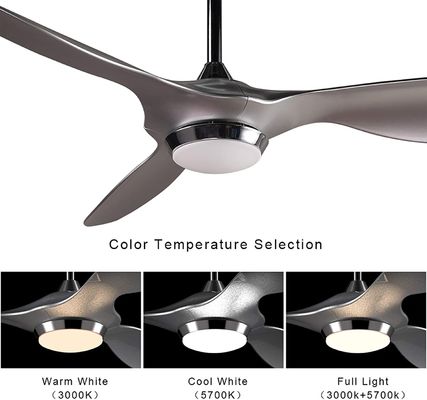 O fã de teto 72w luminoso moderno luxuoso conduziu o interruptor leve do motor do metal da lâmpada do corpo