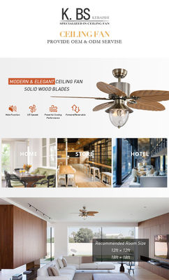 Lâmina retrátil invisível de controle remoto decorativa moderna de 4100k Crystal Ceiling Fan With Light