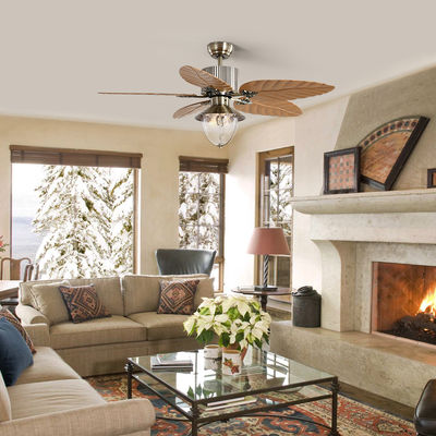 Lâmina retrátil invisível de controle remoto decorativa moderna de 4100k Crystal Ceiling Fan With Light