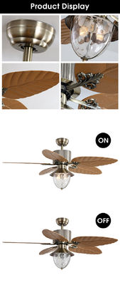 Lâmina retrátil invisível de controle remoto decorativa moderna de 4100k Crystal Ceiling Fan With Light