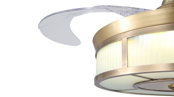 lâminas invisíveis retráteis de controle remoto da luz 220VAc do fã de teto de 42 polegadas 3500K