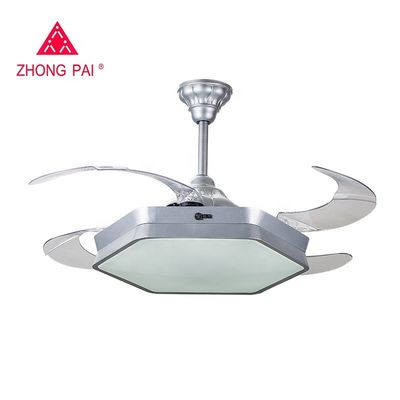Velocidade rápida 42&quot; da compatibilidade eletrónica luz retrátil do fã de teto de Dimmable com lâminas dobráveis