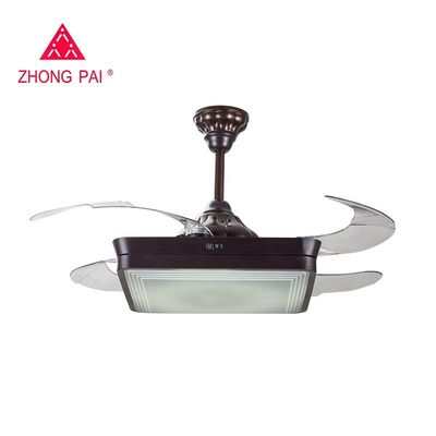 Brown luz retrátil do fã de teto da montagem nivelada de 70 watts com 5250lm remoto