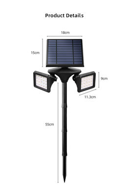Luz solar impermeável PIR Solar Powered Lawn Lights do jardim do diodo emissor de luz de Ip65 600LM 40