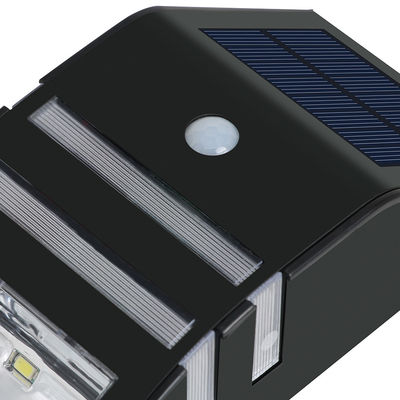 Tempo de funcionamento 8-10Hours exterior da luz preta da parede do sensor solar do diodo emissor de luz 120LM
