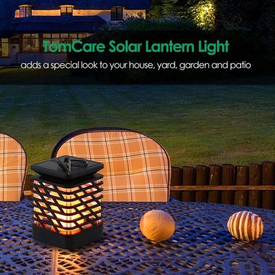 Lanterna de cintilação solar efervescente da chama de 30-40LM 3000K-3500K que pendura a luz solar do jardim