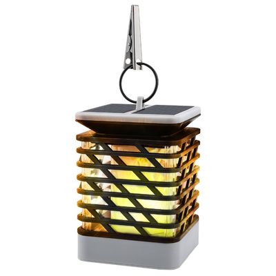 Lanterna de cintilação solar efervescente da chama de 30-40LM 3000K-3500K que pendura a luz solar do jardim