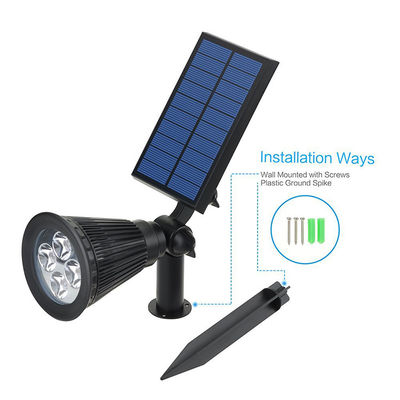 Projetores solares 200lm da paisagem da luz do jardim do diodo emissor de luz do ponto 6pcs exteriores