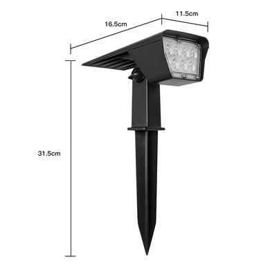 luz solar exterior do jardim do diodo emissor de luz de 20000hour 300lm ângulo de feixe de 180 graus