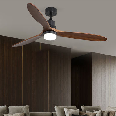Luz de controle remoto interna 120V 3000-5000K do fã de teto da madeira maciça 1500LM