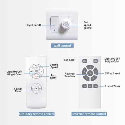 Luz de controle remoto interna 120V 3000-5000K do fã de teto da madeira maciça 1500LM