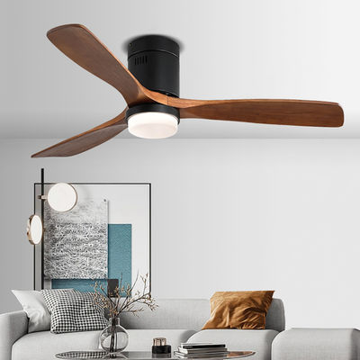 Estilo industrial 65 lâmpada de madeira do fã de teto do fã de teto 90lm/w da lâmina do watt 120v