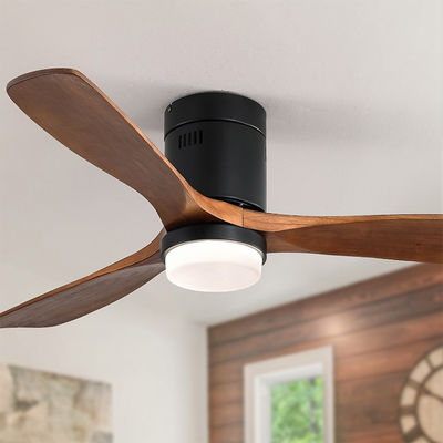 Estilo industrial 65 lâmpada de madeira do fã de teto do fã de teto 90lm/w da lâmina do watt 120v