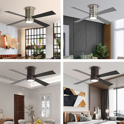 fã de teto moderno do estilo da lâmina do metal de 65W 48Inch 4
