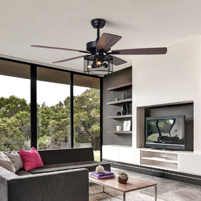 Motor de C.A. da C.C. da madeira compensada 2000LM Crystal Ceiling Fan Light With do escritório domiciliário 5