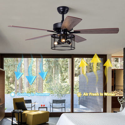 Motor de C.A. da C.C. da madeira compensada 2000LM Crystal Ceiling Fan Light With do escritório domiciliário 5
