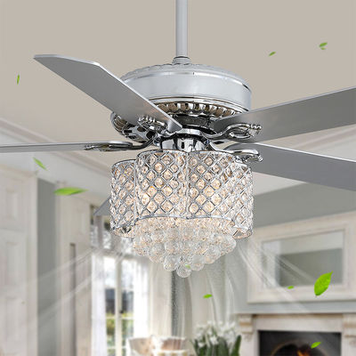 18w montagem nivelada Crystal Chandelier Ceiling Fan
