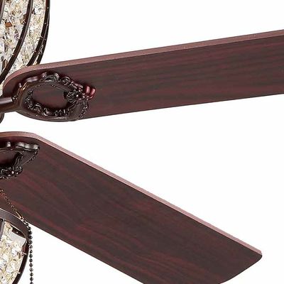 6000LM 48 sala de visitas luxuosa de Crystal Ceiling Fan Light For do candelabro da polegada 1220MM