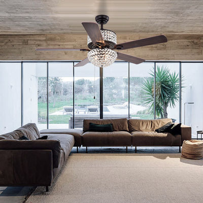 Controle nivelado de Crystal Chandelier Ceiling Fan Remote da montagem do quarto AC110V 4100K