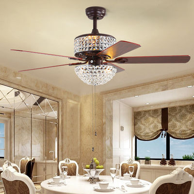 Controle nivelado de Crystal Chandelier Ceiling Fan Remote da montagem do quarto AC110V 4100K
