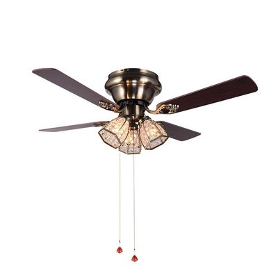 Lâminas de bronze de Crystal Led Ceiling Fan 100lm/w 48inch 4 da antiguidade minimalista do estilo