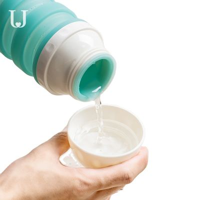 Copo bebendo do cão dobrável exterior dos produtos do animal de estimação do silicone 570ml