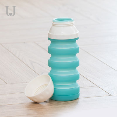 Copo bebendo do cão dobrável exterior dos produtos do animal de estimação do silicone 570ml