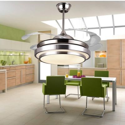 branco neutro de 6000k 4000lm Crystal Flush Mount Ceiling Fan