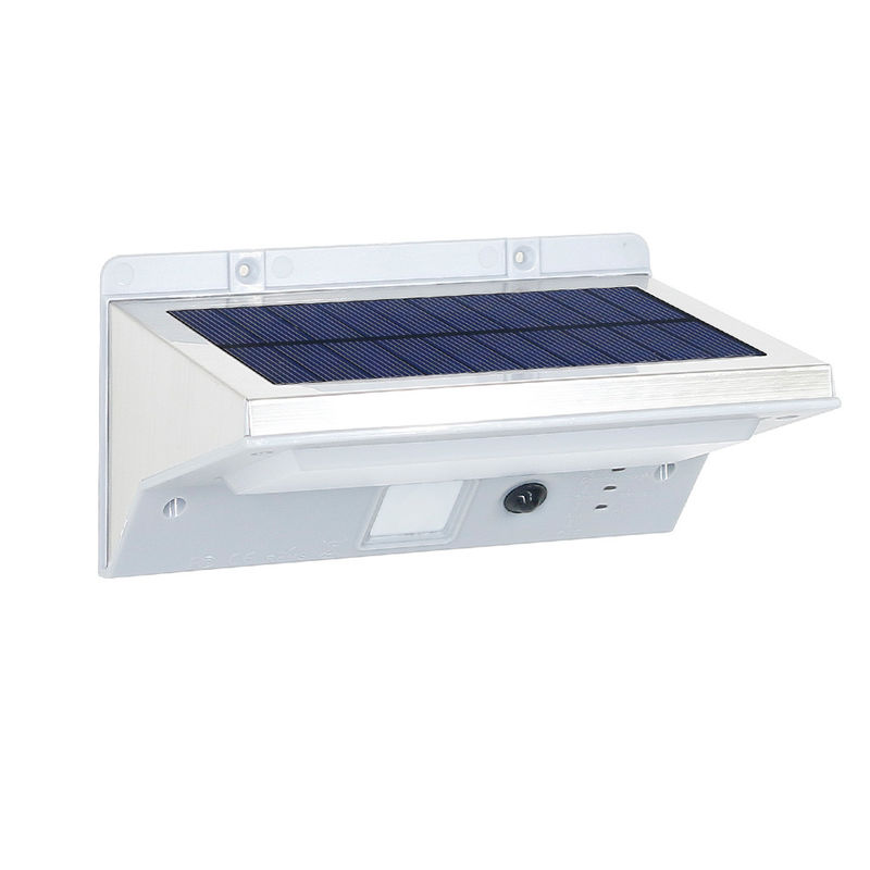 Luz exterior 3.7V da parede do sensor solar do diodo emissor de luz de IP65 6000-6500K com base de alumínio