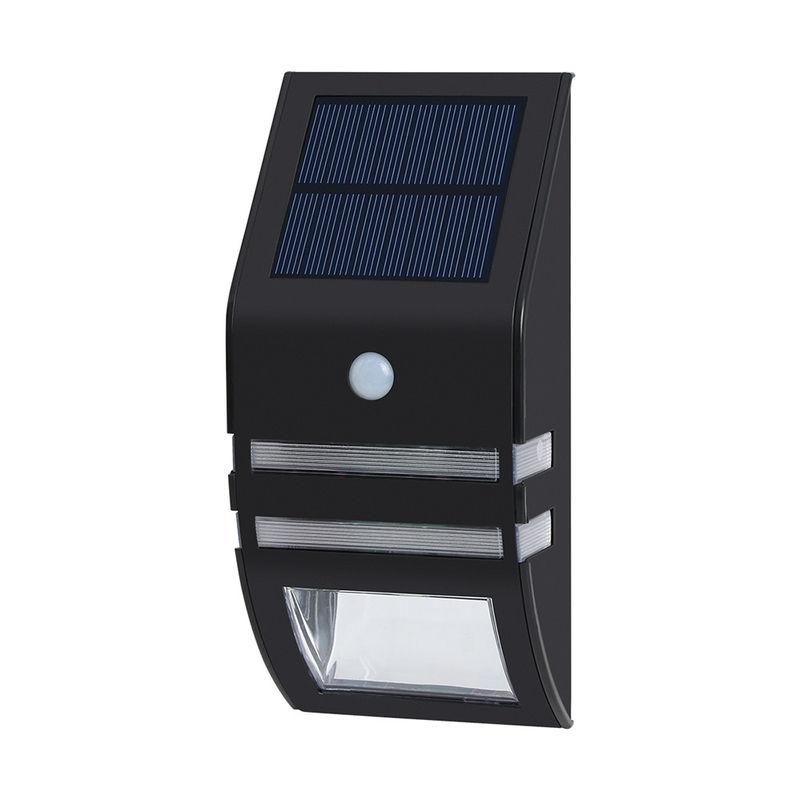 Tempo de funcionamento 8-10Hours exterior da luz preta da parede do sensor solar do diodo emissor de luz 120LM