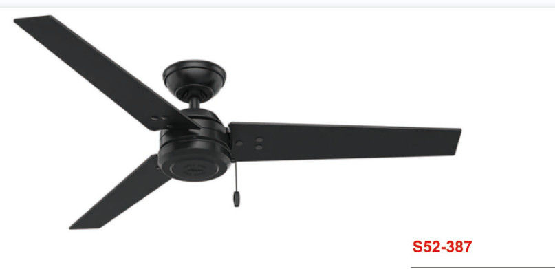 Ventilador de refrigeração moderno do ar de Matt Black High Speed Reversible do fã de teto de um estilo de 52 polegadas