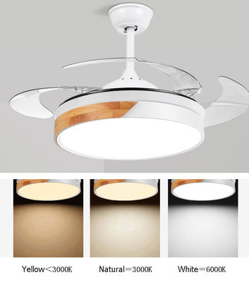fã de teto retrátil de 42inch 220v Crystal Ceiling Fan Hidden Blade com luz