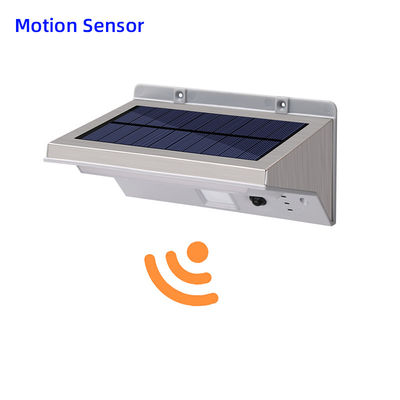 luz Pir Outdoor Lights posto solar da parede do sensor solar do diodo emissor de luz de 100lm/W 6000K 5V