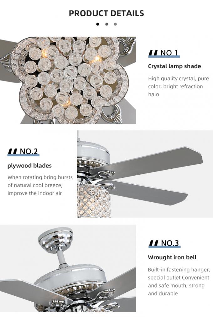 Fã de teto leve moderno do candelabro da sala de jantar interna decorativa do preço competitivo